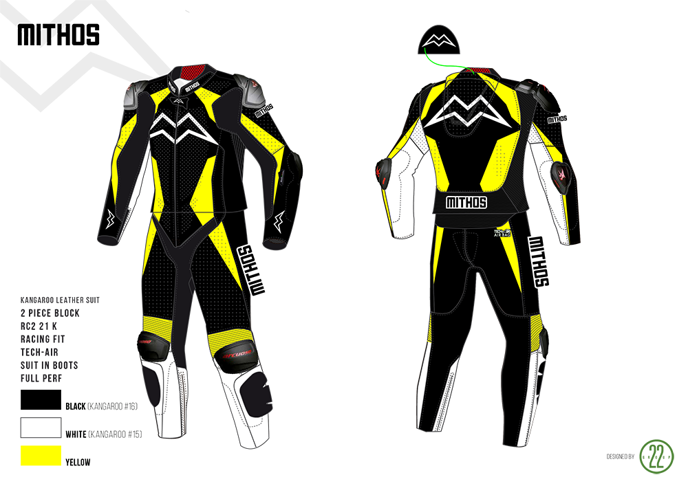 Mithos - Kangaroo Leather Suit - 2-Piece Block Racing Fit Design