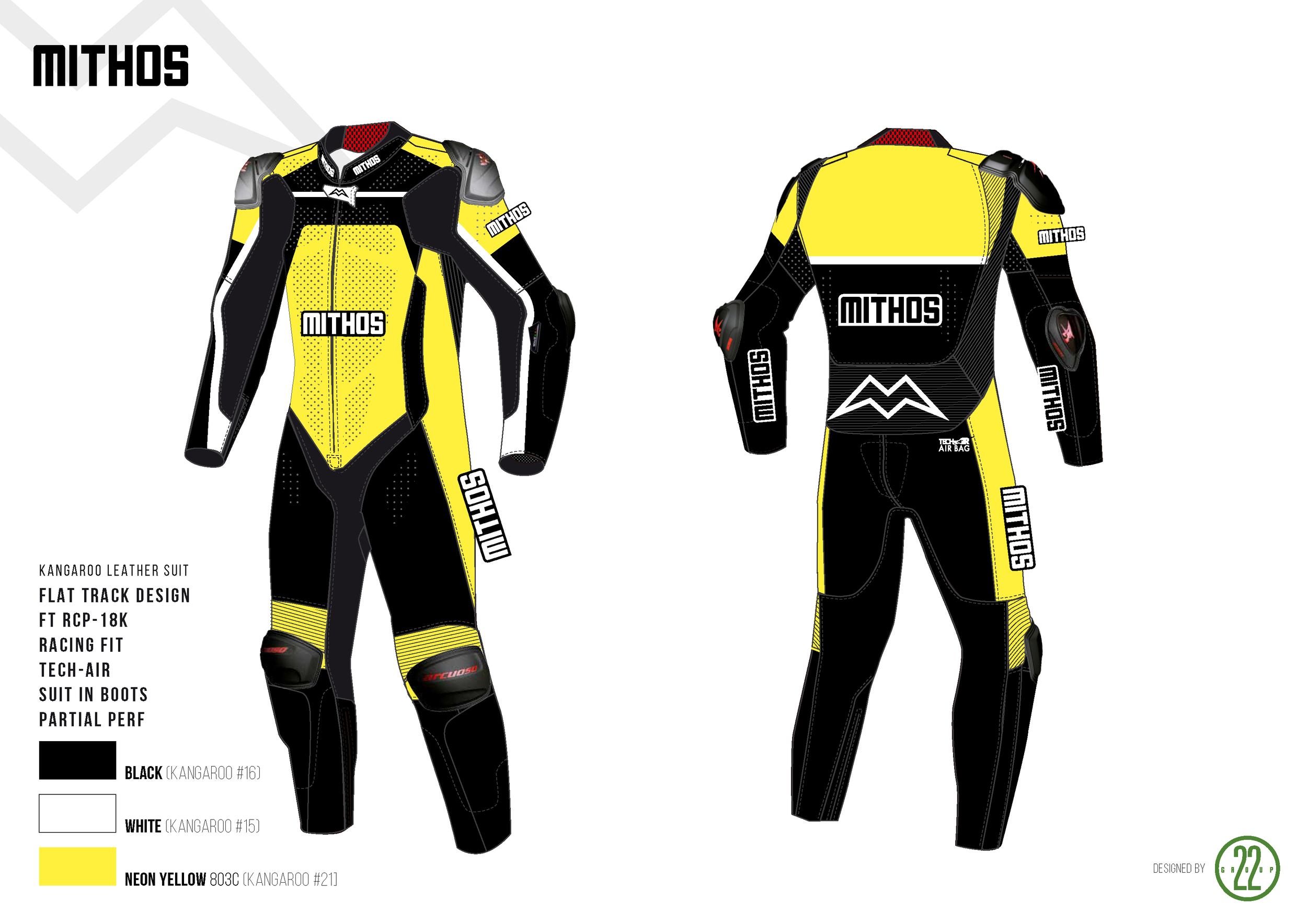 Mithos - Kangaroo Leather Suit - Flat Track Racing Fit Design