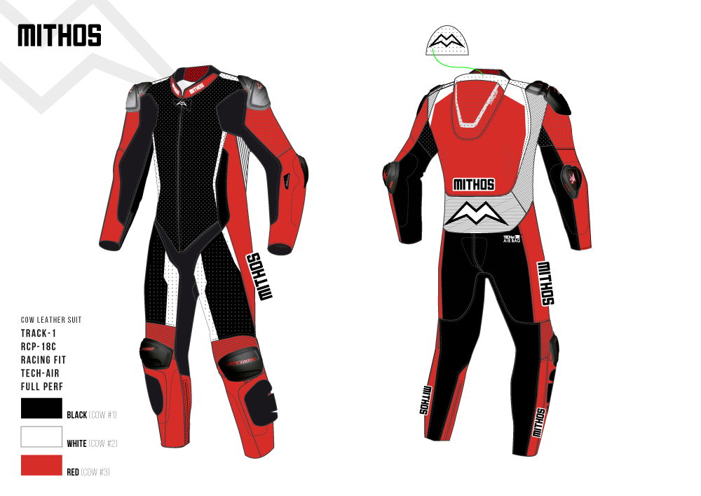 Mithos - Semi-Custom Cow Leather Suit - Track-1 Racing Fit Design